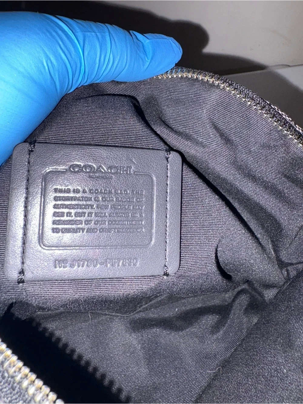 Coach Lesley Gray/Black Signature Satchel